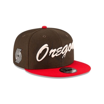 Brown Portland Trail Blazers Hat - New Era NBA City Edition 9FIFTY Snapback Caps USA5763409